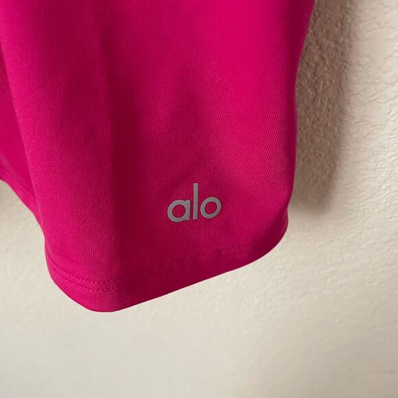 Alo Yoga Dress Women Large Pink Charmed Tennis Mini Collared Athletic Stretchy - Picture 8 of 11